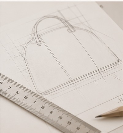 Handbag dimensions and design detail